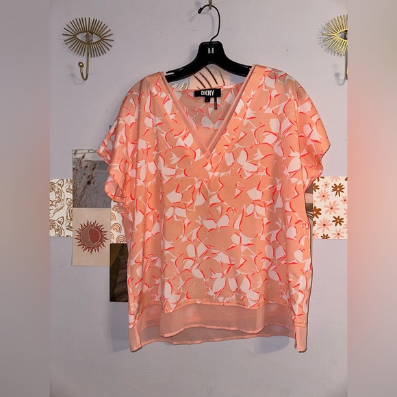 Dkny Tops - DKNY Sheer Layered Detailed Blouse